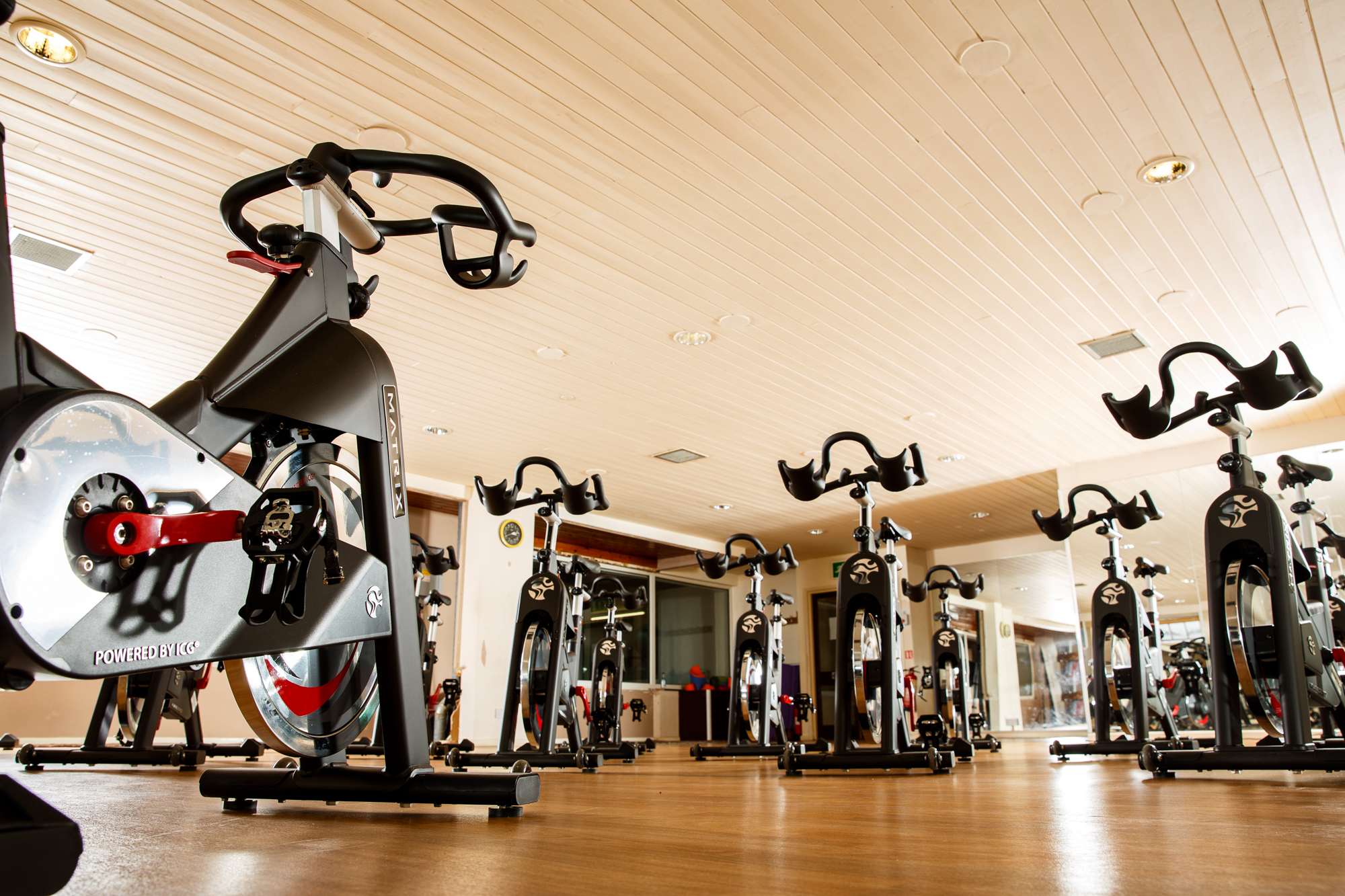 Spin bikes in the feel good health club